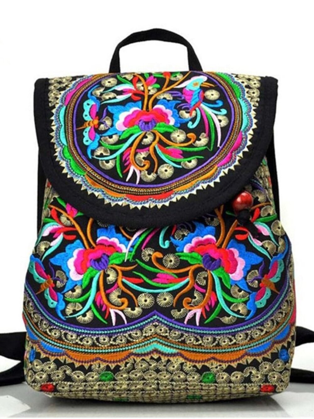 Embroidered Backpack Purse for Women, Boho Bags for Travel Daily